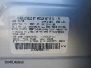 2017 Infiniti Q50 Premium with VIN JN1EV7AR5HM831353, listed as a Copart auction lot 42616815 with 97,395 mi miles and Salvage Title. Bid and sale history available at DreamBid. Image 12.
