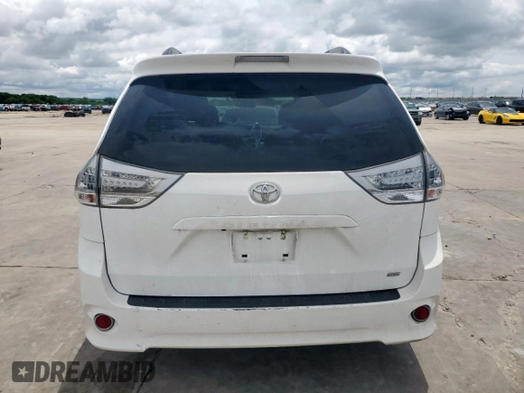 2017 Toyota Sienna SE with VIN 5TDXZ3DC9HS821990, listed as a Copart auction lot 60912365 with 182,672 mi miles and Salvage title. Bid and sale history available at DreamBid. Image 6.