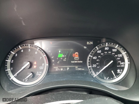 2020 Toyota Highlander XLE with VIN 5TDHZRBH1LS036538, listed as a Copart auction lot 46052625 with 117,597 mi miles and Salvage Title. Bid and sale history available at carsss.com. Image 9.