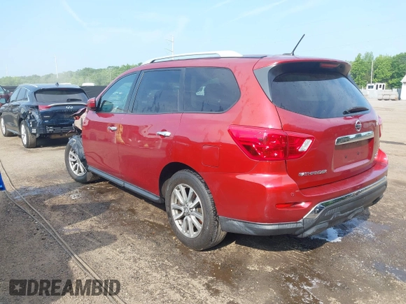 2017 Nissan Pathfinder SV with VIN 5N1DR2MN4HC673145, listed as a IAAI auction lot 42429907 with 137,099 mi miles and . Bid and sale history available at DreamBid. Image 3.