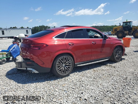 2024 Mercedes-Benz GLE 53 AMG with VIN 4JGFD6BB1RB082835, listed as a Copart auction lot 57297125 with 14,659 mi miles and Salvage title. Bid and sale history available at DreamBid. Image 3.