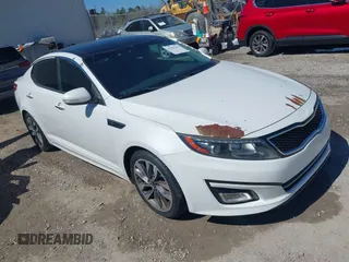 2015 Kia Optima SX Turbo with VIN 5XXGR4A62FG391450, listed as a IAAI auction lot 41692233 with 144,761 mi miles. Bid and sale history available at carsss.com. Image 1.