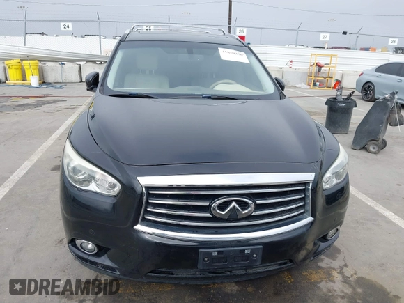 2013 Infiniti JX35 with VIN 5N1AL0MN7DC310972, listed as a IAAI auction lot 41859376 with 117,679 mi miles. Bid and sale history available at carsss.com. Image 12.