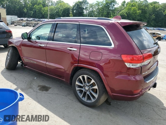 2017 Jeep Grand Cherokee Overland with VIN 1C4RJFCG5HC874130, listed as a Copart auction lot 65324695 with 101,588 mi miles and Salvage title. Bid and sale history available at DreamBid. Image 2.