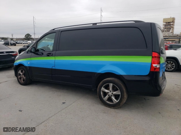 2016 Mercedes-Benz Metris Cargo Van with VIN WD3PG2EAXG3171266, listed as a Copart auction lot 43595185 with 101,889 mi miles and Salvage Title. Bid and sale history available at carsss.com. Image 2.