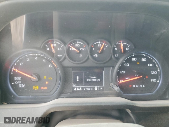 2024 Chevrolet Silverado 1500 Custom with VIN 1GCPDBEK5RZ285375, listed as a Copart auction lot 50422105 with 27,002 mi miles and Salvage Title. Bid and sale history available at DreamBid. Image 9.