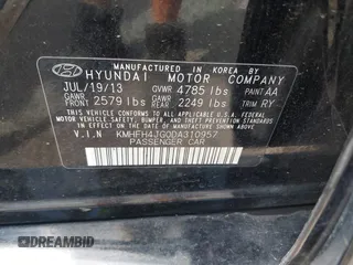 2013 Hyundai Azera z VIN KMHFH4JG0DA310957, wystawiony jako IAAI lot #42451780 z przebiegiem 82 827 mil mil oraz . Historia ofert i sprzedaży dostępna na DreamBid. Obrazek 9.
