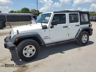 2016 Jeep Wrangler Unlimited Sport with VIN 1C4BJWDG9GL145305, listed as a Copart auction lot 59391845 with 101,425 mi miles and Salvage title. Bid and sale history available at DreamBid. Image 1.