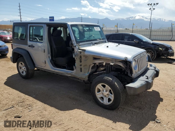 2016 Jeep Wrangler Unlimited Freedom with VIN 1C4BJWDG7GL117972, listed as a Copart auction lot 57996765 with 56,713 mi miles and Salvage title. Bid and sale history available at DreamBid. Image 4.