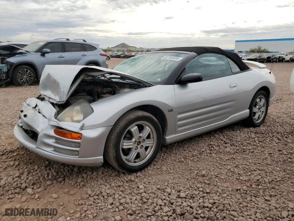 2001 Mitsubishi Eclipse GT with VIN 4A3AE85H21E013398, listed as a Copart auction lot 82793504 with 85,716 mi miles and Salvage Title. Bid and sale history available at carsss.com. Image 1.