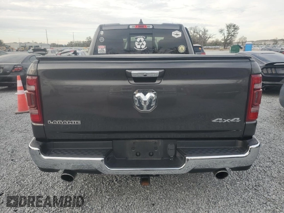 2020 Ram 1500 Laramie with VIN 1C6SRFDTXLN280059, listed as a Copart auction lot 89138865 with 99,114 mi miles and Salvage Title. Bid and sale history available at carsss.com. Image 6.