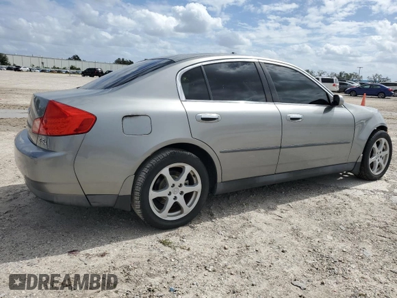 2004 Infiniti G35 w/Leather with VIN JNKCV51F94M717606, listed as a Copart auction lot 74712714 with 197,420 mi miles and Salvage Title. Bid and sale history available at DreamBid. Image 3.