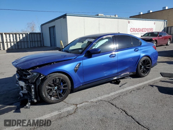 2021 BMW M3 with VIN WBS53AY07MFL43939, listed as a Copart auction lot 42085465 with 55,003 mi miles and Salvage title. Bid and sale history available at DreamBid. Image 1.