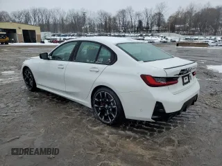 2025 BMW 3 Series 330i xDrive with VIN 3MW89CW00S8F08993, listed as a Copart auction lot 44703365 with 0 mi miles and Salvage Title. Bid and sale history available at carsss.com. Image 2.