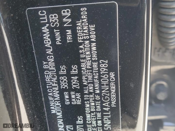 2022 Hyundai Elantra SE with VIN 5NPLL4AG2NH061982, listed as a Copart auction lot 50533755 with 36,118 mi miles and Salvage Title. Bid and sale history available at carsss.com. Image 13.