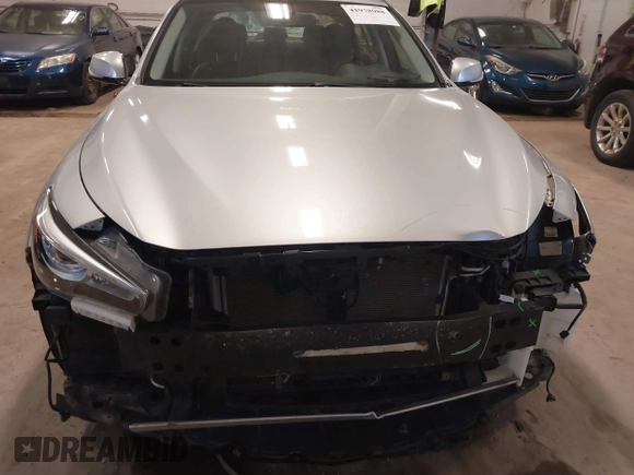 2015 Infiniti Q50 Premium with VIN JN1BV7AR3FM396154, listed as a IAAI auction lot 41978988 with 110,109 mi miles. Bid and sale history available at carsss.com. Image 6.