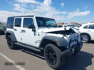 2017 Jeep Wrangler Unlimited Sport with VIN 1C4BJWDG6HL711082, listed as a IAAI auction lot 42036092 with 52,400 mi miles. Bid and sale history available at carsss.com. Image 1.