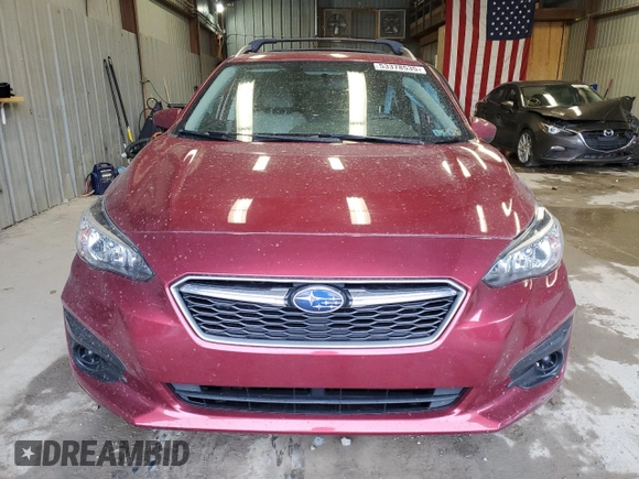2019 Subaru Impreza Premium z VIN 4S3GTAC67K3722837, wystawiony jako Copart lot #53378535 z przebiegiem 39 643 mil mil oraz Szkoda całkowita • Salvage title. Historia ofert i sprzedaży dostępna na DreamBid. Obrazek 5.