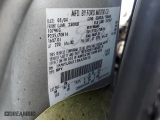 2005 Ford Escape Limited with VIN 1FMYU04115KA70415, listed as a Copart auction lot 49111495 with 0 mi miles and Salvage Title. Bid and sale history available at carsss.com. Image 12.