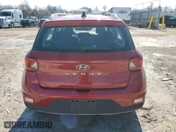2020 Hyundai Venue SEL with VIN KMHRC8A37LU029722, listed as a Copart auction lot 45953555 with 35,223 mi miles and Salvage Title. Bid and sale history available at DreamBid. Image 6.