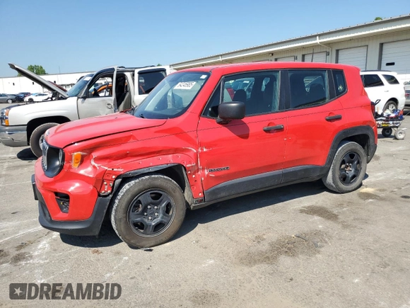 2019 Jeep Renegade Sport z VIN ZACNJAAB0KPK44864, wystawiony jako Copart lot #64246985 z przebiegiem 124 103 mil mil oraz Czysty tytuł • Clean title. Historia ofert i sprzedaży dostępna na DreamBid. Obrazek 1.