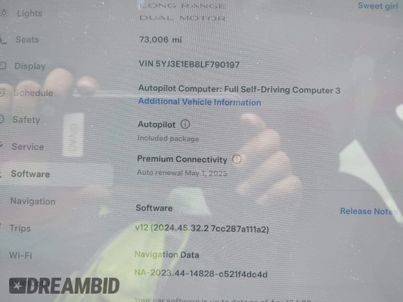 2020 Tesla Model 3 Long Range z VIN 5YJ3E1EB8LF790197, wystawiony jako IAAI lot #42053433 z przebiegiem 73 006 mil mil oraz . Historia ofert i sprzedaży dostępna na DreamBid. Obrazek 16.