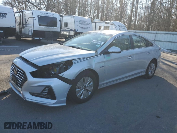 2018 Hyundai Sonata Hybrid SE with VIN KMHE24L31JA082504, listed as a Copart auction lot 88340645 with 91,148 mi miles and Salvage Title. Bid and sale history available at carsss.com. Image 1.