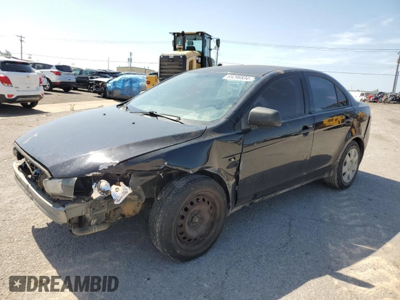 2010 Mitsubishi Lancer DE with VIN JA32U1FU1AU033370, listed as a Copart auction lot 65296834 with 144,485 mi miles and Salvage Title. Bid and sale history available at carsss.com. Image 1.