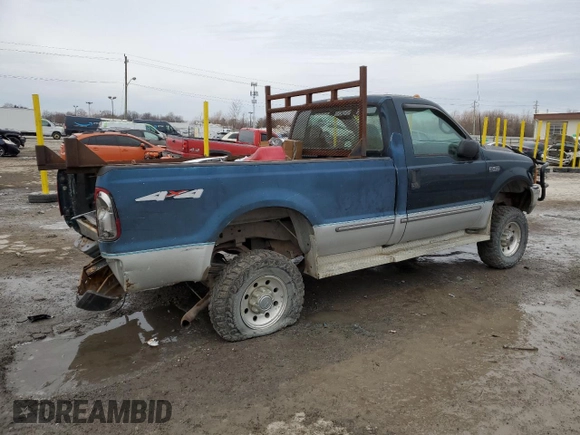 1999 Ford F-250 with VIN 1FTNF21S8XEA67992, listed as a Copart auction lot 44249795 with 157,528 mi miles and Salvage title. Bid and sale history available at DreamBid. Image 3.