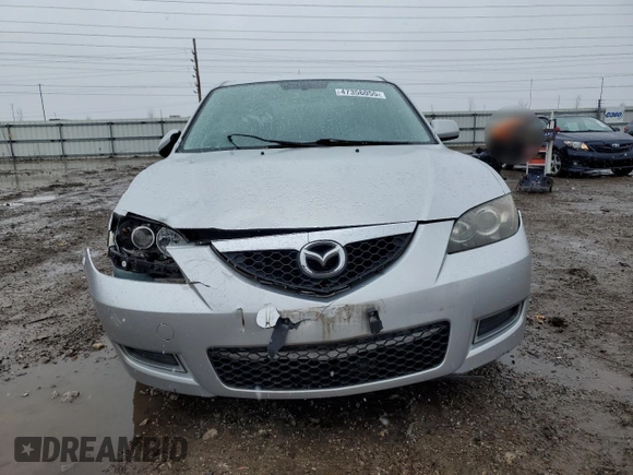 2008 Mazda 3 Sport with VIN JM1BK32F081804357, listed as a Copart auction lot 47356055 with 91,200 mi miles and Salvage Title. Bid and sale history available at DreamBid. Image 5.