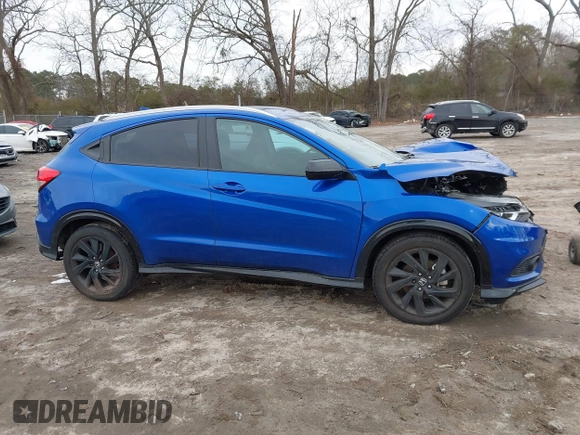 2022 Honda HR-V Sport with VIN 3CZRU6H15NM756188, listed as a IAAI auction lot 41407315 with 39,460 mi miles. Bid and sale history available at carsss.com. Image 13.