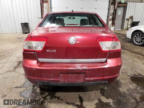 2006 Mercury Milan with VIN 3MEFM07Z96R639083, listed as a Copart auction lot 78958184 with 180,944 mi miles and Clean title. Bid and sale history available at DreamBid. Image 6.