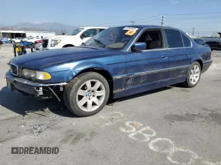 2001 BMW 7 Series 740iA with VIN WBAGG83441DN88645, listed as a Copart auction lot 47243405 with 0 mi miles and Clean Title. Bid and sale history available at carsss.com. Image 1.