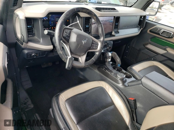 2022 Ford Bronco with VIN 1FMDE5CP2NLB82262, listed as a Copart auction lot 52394245 with 27,778 mi miles and Salvage title. Bid and sale history available at DreamBid. Image 8.