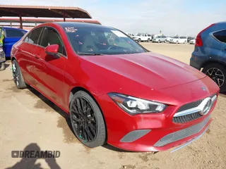 2020 Mercedes-Benz CLA with VIN W1K5J4GB7LN104502, listed as a IAAI auction lot 41423464 with 74,506 mi miles. Bid and sale history available at carsss.com. Image 1.