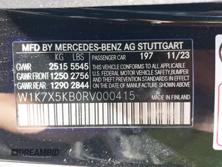 2024 Mercedes-Benz AMG GT 43 с VIN W1K7X5KB0RV000415, выставлен на аукционе IAAI как лот 41889549 с пробегом Не указан миль и . История ставок и продаж доступна на DreamBid. Изображение 9.