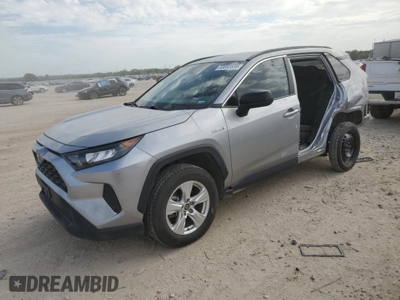 2021 Toyota RAV4 Hybrid LE with VIN 4T3LWRFVXMU045340, listed as a Copart auction lot 53053535 with 37,138 mi miles and Salvage title. Bid and sale history available at DreamBid. Image 1.