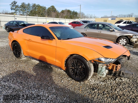 2021 Ford Mustang EcoBoost with VIN 1FA6P8TH2M5117907, listed as a Copart auction lot 88915905 with 75,259 mi miles and Salvage Title. Bid and sale history available at carsss.com. Image 4.