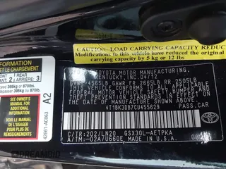 2012 Toyota Avalon z VIN 4T1BK3DB7CU455629, wystawiony jako IAAI lot #41794471 z przebiegiem 294 337 mil mil oraz . Historia ofert i sprzedaży dostępna na DreamBid. Obrazek 9.