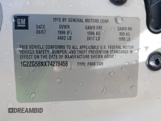 2007 Pontiac G6 G6 with VIN 1G2ZG58NX74278458, listed as a IAAI auction lot 42036078 with 150,493 mi miles and . Bid and sale history available at DreamBid. Image 9.