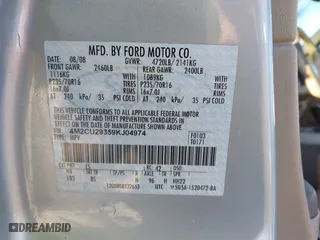 2009 Mercury Mariner Hybrid with VIN 4M2CU29359KJ04974, listed as a IAAI auction lot 41737749 with 150,783 mi miles. Bid and sale history available at carsss.com. Image 9.
