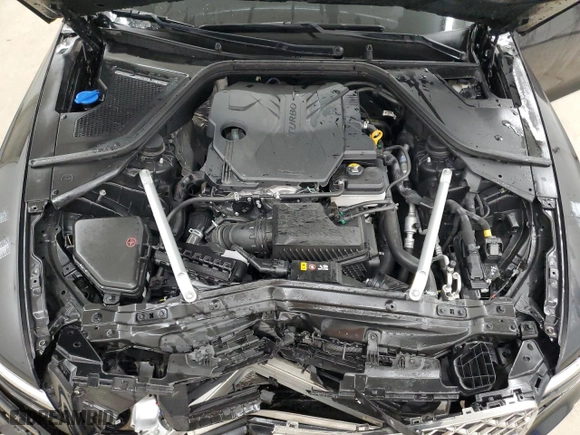 2021 Genesis G80 2.5T with VIN KMTGB4SC7MU047372, listed as a Copart auction lot 46573574 with 36,598 mi miles and Salvage Title. Bid and sale history available at carsss.com. Image 11.