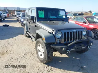 2017 Jeep Wrangler Unlimited Sport with VIN 1C4BJWDG4HL634468, listed as a IAAI auction lot 41668747 with 88,691 mi miles. Bid and sale history available at carsss.com. Image 1.