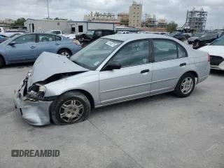 2001 Honda Civic LX with VIN JHMES16551S008527, listed as a Copart auction lot 51445275 with 0 mi miles and Salvage Title. Bid and sale history available at carsss.com. Image 1.