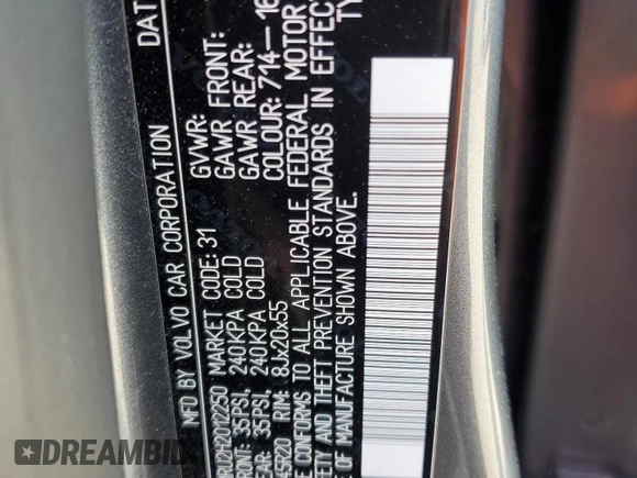 2017 Volvo XC60 Inscription z VIN YV449MRU2H2012250, wystawiony jako Copart lot #53828445 z przebiegiem 75 038 mil mil oraz Szkoda całkowita • Salvage title. Historia ofert i sprzedaży dostępna na DreamBid. Obrazek 13.