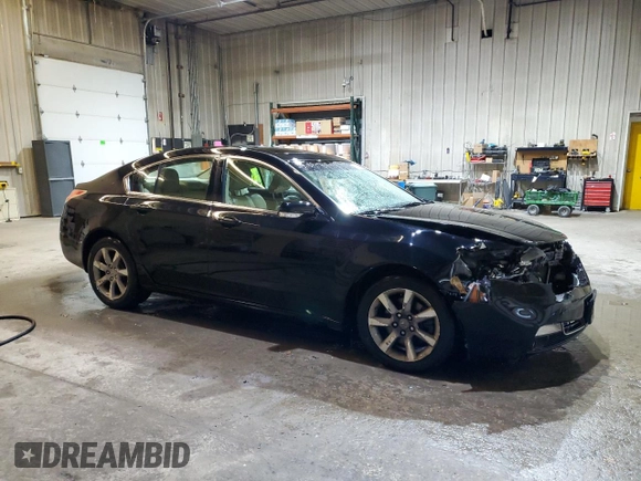 2012 Acura TL Tech Auto with VIN 19UUA8F54CA015858, listed as a Copart auction lot 46478045 with 202,380 mi miles and Salvage Title. Bid and sale history available at carsss.com. Image 4.