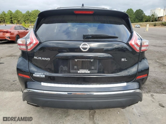 2017 Nissan Murano SL with VIN 5N1AZ2MG9HN104736, listed as a Copart auction lot 71114214 with 60,361 mi miles and Salvage Title. Bid and sale history available at carsss.com. Image 6.