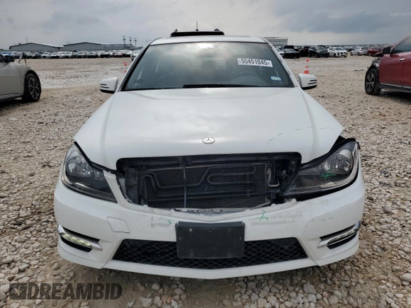 2014 Mercedes-Benz C 250 Sport with VIN WDDGF4HB3EG232798, listed as a Copart auction lot 55451045 with 67,581 mi miles and Salvage Title. Bid and sale history available at DreamBid. Image 5.