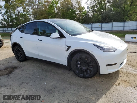 2022 Tesla Model Y Long Range with VIN 7SAYGDEE4NF398710, listed as a Copart auction lot 50510375 with 46,430 mi miles and Non Repairable. Bid and sale history available at DreamBid. Image 4.