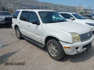 2002 Mercury Mountaineer with VIN 4M2DU66K22ZJ39167, listed as a IAAI auction lot 42507519 with 263,659 mi miles and . Bid and sale history available at DreamBid. Image 1.